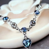 Ocean Heart Sparkle Bracelet | White Gold