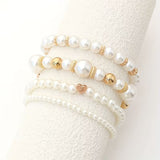 White Bead Bracelets