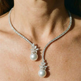 Elegant and Dazzling Silver Bead Necklace