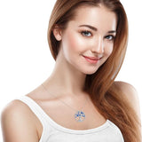 Sapphire Tree of Life Necklace | White Gold