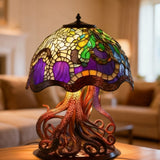 Lampe mit marinen Tentakel-Muster