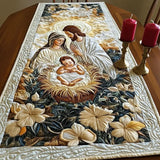 Chemin de table matelassé - Crèche Divine