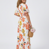 Nathalie | Maxi dress with short sleeves and round neckline