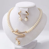 Natural Pearl Gift Set: Necklace and Earrings