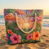 Handmade Beach Bag | Tropical Sunrise