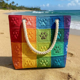 Handcrafted Beach Bag | Footprint Patch