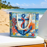 Handcrafted Beach Bag | Nautical Anchor Design
