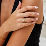 Gold Leaf Pattern Ring