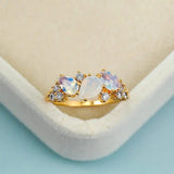 Vintage Gold Moonstone Ring