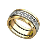 Two-Tone Cubic Zirconia Ring