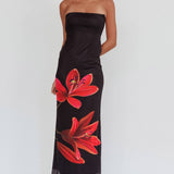 Svala | Strapless Floral Dress