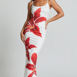 Iselin | Midi dress with flowers