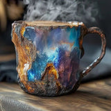 Künstlerische Kristalltasse mit Achat-Effekt