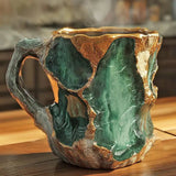 Künstlerische Kristalltasse mit Achat-Effekt