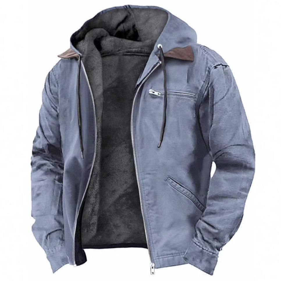 Isak™ | Warm Fleece-Lined Hooded Vintage Jacket