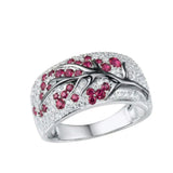 Ruby Flower Tree Ring