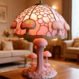 Rosa Tischlampe mit sanftem Licht