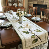 Padded Table Runner - Rustic Magnolia Blossom