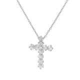 Timeless Silver Zirconium Cross Necklace