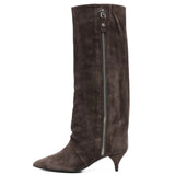 Women's Suede Kitten Heel Knee-High Boots – Roanelle