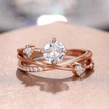 White Gold Starry Sky Zirconium Ring