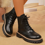 Women's Black Platform Combat Boots – Cendrane