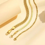 Stackable Bracelet Set with Golden Beads
