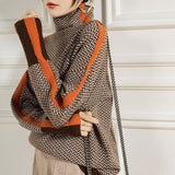 Eleanor | Luxe Herringbone High Neck