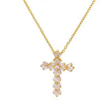 Timeless Silver Zirconium Cross Necklace