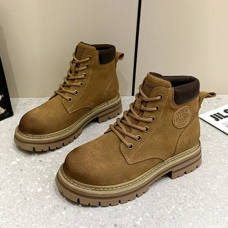 Nora - Women's genuine leather lace-up worker boot