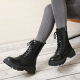 Women's Lace-Up Army Ankle Boots – Miravelle