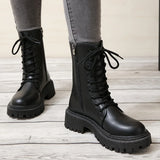 Women's Lace-Up Army Ankle Boots – Miravelle