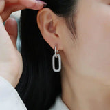 Retro geometric rhinestone earrings