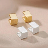 Geometric Square Gold Earrings