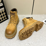 Nora - Women's genuine leather lace-up worker boot