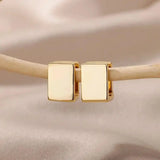 Geometric Square Gold Earrings