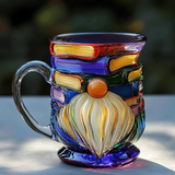 Künstlerische Tasse für Buchliebhaber mit erhabenem Muster