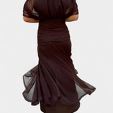 Alondra | Long Floral Dress with V-Neck
