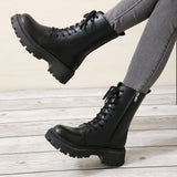 Women's Lace-Up Army Ankle Boots – Miravelle