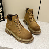Nora - Women's genuine leather lace-up worker boot