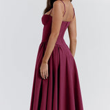 Sigrid | Sleeveless Bustier Midi Dress