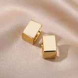 Geometric Square Gold Earrings