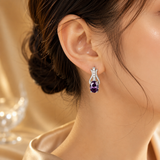 Silver and Amethyst Dangle Earrings