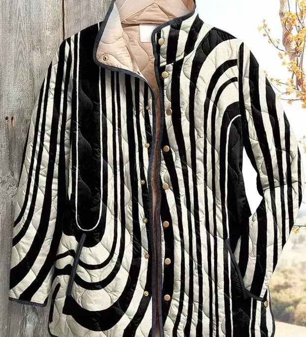 Hanne™ | Quilted Jacket in Zebra Print