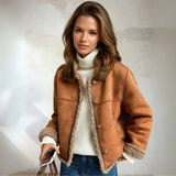 Rosália - Faux Fur Coat with Buttons