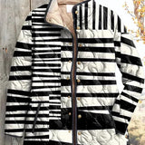 Quilted Jacket in Mixed Stripes