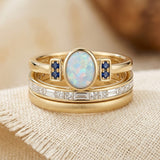 Stacked Mount Ring Set in Gold