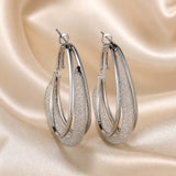 Luxury Zircon and White Gold Earrings