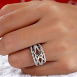 "Infinite" Ring in White Gold Plated Zirconium