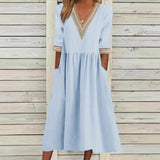 LIVIA | MID-LENGTH LACE DRESS